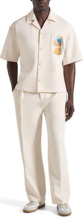 Mani&egrave;re De Voir Stephane A Girl With A Pearl Earring Boxy Shirt in Cream at Nordstrom, Size X-Small