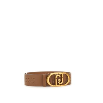 Liu Jo Logo Buckle Belt - unisex - Liu Jo - Belts - Brown - S - Accessories