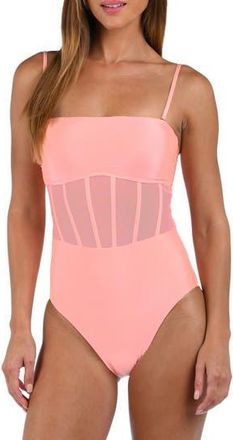 Sunshine 79 Bandeau One-Piece Swimsuit in Blossom at Nordstrom Rack, Size 10