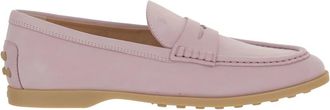 Tod's Leren Loafers - Dames - Loafers - Roze - 38 1/2 EU - Leer - Schoenen