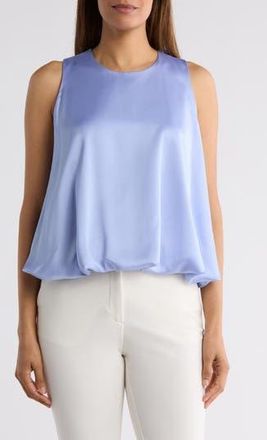 Renee C Bubble Hem Satin Top in Blue at Nordstrom Rack, Size X-Small