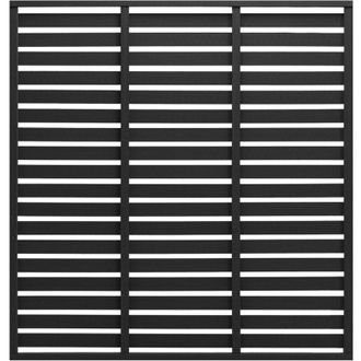 vidaXL Pannello di Recinzione in wpc 180x180 cm Nero - Vidaxl