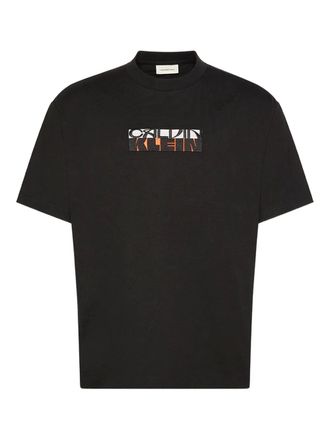 Calvin Klein logo-print T-shirt - men - Cotton - M - Black