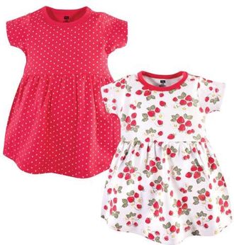 Hudson Baby Stylish Baby Dress 2Pk in Strawberries at Nordstrom, Size 18-24M