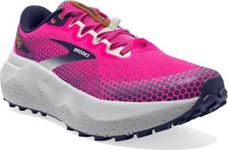 Brooks Womens Caldera 6 Trail Running Shoes In Pink Glo/peacoat/marshmallow