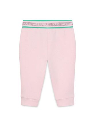 Karl Lagerfeld Cotton-Blend Jersey Tracksuit Set - White