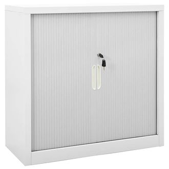 vidaXL Armario Con Puerta Corredera Gris Acero 90x40x90 Cm Vidaxl