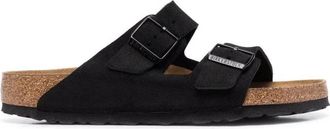 Birkenstock Zwarte Su&egrave;de Sandalen - Heren - Sandalen - Zwart - 40 EU - Su&egrave;de - Schoenen