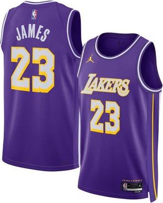 Jordan Brand Unisex Jordan Brand LeBron James Purple Los Angeles Lakers Swingman Jersey - Statement Edition at Nordstrom, Size X-Small