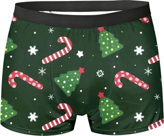 Generic Cotton Boxer Shorts Christmas Mens Xmas Funny Christmas Print Boxer Shorts Novelty Holiday Stretch Briefs Santa Deer Socks Pattern Underwear Trunks Un
