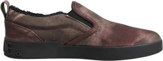 Dolce & Gabbana Multicolor Slip On Heren Sneakers - Heren - Sneakers - Bruin - 44 EU - Katoen - Schoenen