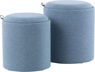 LumiSource Tray Nesting Ottoman Set