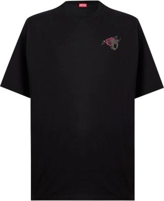 Diesel T-Boggy-V4 - Heren - T-shirts - Zwart - S - Katoen - Tops