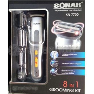 Trade Shop Recortadora De Barba Afeitadora Recortadora 3 Peines Diferentes Longitudes Titanio