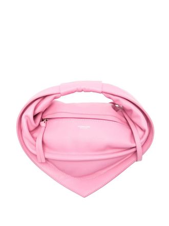 Federico Cina Tortellino leren mini-shopper - Roze