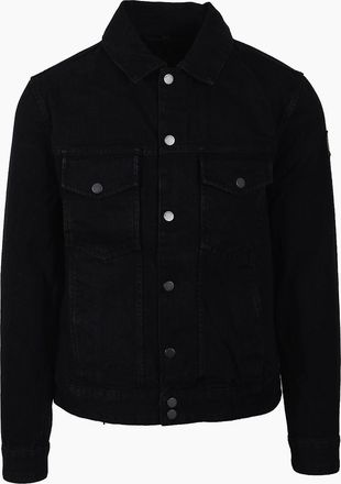 Belstaff Mens BELSTAFF PISTON TRUCKER JACKET WASHED BLACK - Size: 40