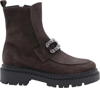 &Egrave; Mia Stijlvolle enkellaarsjes van Beaumont - Dames - Enkellaarsjes - Bruin - 37 EU - Schoenen