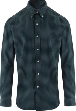 Polo Ralph Lauren Gestreepte Katoenen Shirt - Heren - Casual Overhemden - Groen - L - Katoen - Overhemden