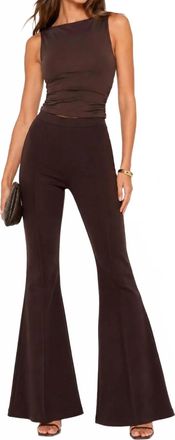 Amanda Uprichard High-Waisted Flare Pants In Brown