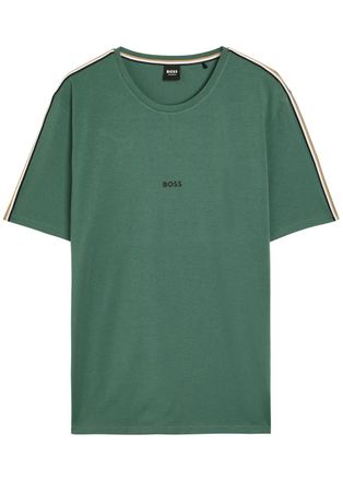 BOSS Boss Unique Logo Stretch-cotton T-shirt - Green - XL