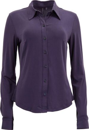 Lords of Harlech Stephanie Stretch Knit Shirt in Plum at Nordstrom, Size Xx-Large
