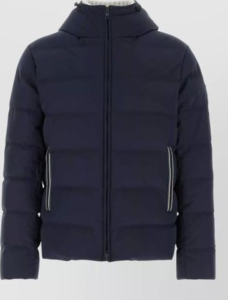 Fay stretch nylon blend hooded down jacket