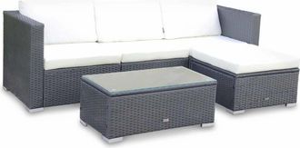 Sweeek Salón de jardín en resina para 4 personas