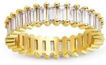 Sterling Forever Caroline Rainbow Cubic Zirconia Eternity Ring in Gold/clear at Nordstrom Rack, Size 6