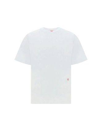 Diesel Mens Diesel Graffiti Block Logo White T-Shirt - Size: 40