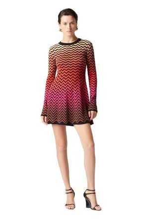 Missoni Flared Mini-dress With D&eacute;grad&eacute; Chevron Motif in Multicoloured at Nordstrom, Size 38 It
