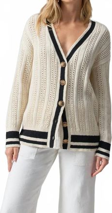 Sanctuary Sport Stripe Cardigan In Natural