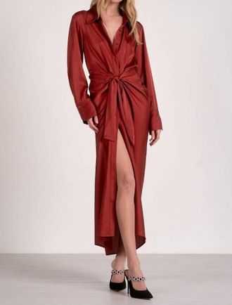 Elan Madeline Maxi Dress In Rust