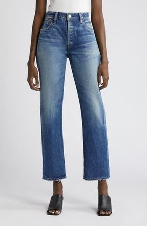 Moussy Vintage Foxwood Straight Leg Ankle Jeans in Blue at Nordstrom Rack, Size 29