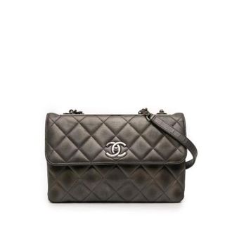 Chanel Pre-owned Trendy CC Satchel - Dames - Pre-owned - Grijs - Maat: ONE Size Leer