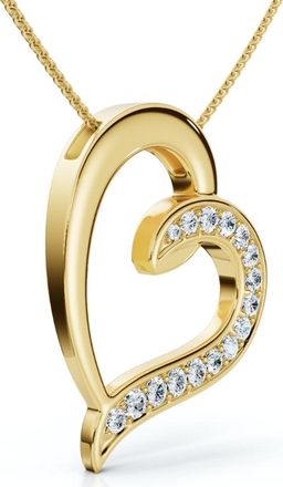 Pompeii3 1/2ct Diamond Heart Pendant Gold 18 Necklace Lab Grown
