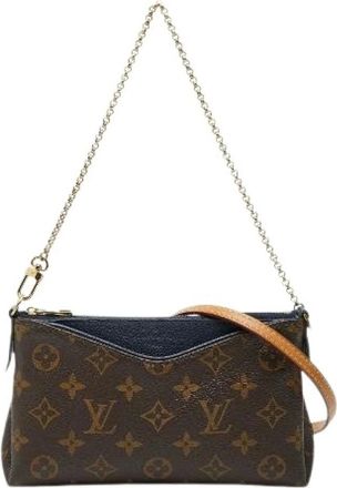Louis Vuitton Pre-owned Mini Bags, female, Brown, Size: ONE SIZE Pre-owned Monogram Pallas Clutch 2way Shoulder Bag