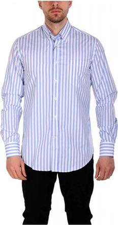 Paul & Shark Soft-touch Katoen Poplin Overhemd - Heren - Casual Overhemden - Blauw - XL - Katoen - Overhemden