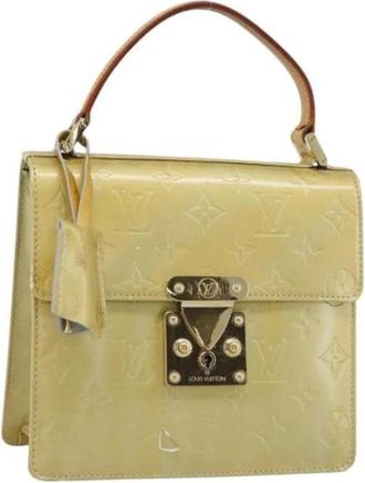 Louis Vuitton Pre-owned Hand Bag - Dames - Vintage Handtas - Geel - ONE Size - Leer - Vintage