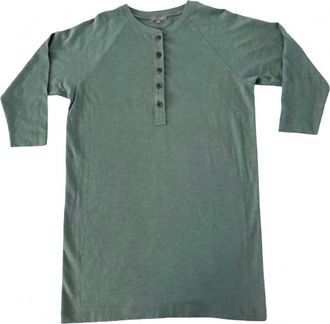 Lilla P Womens Henley 3/4 Sleeve Dress In Light Green