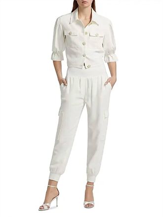 Cinq &agrave; Sept Crepe Giles Pants In Ivory