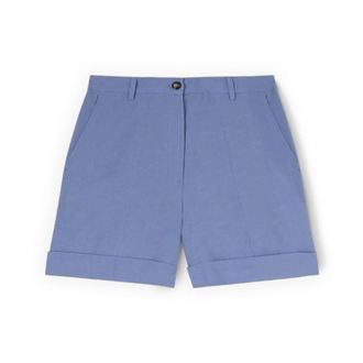 Motivi Short Shorts - Dames - Korte Broeken - Blauw - 2XS - Linnen - Korte Broeken