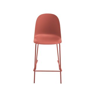 MondoViro Juego de 2 taburetes polipropileno rojo 45x49 cm 100h