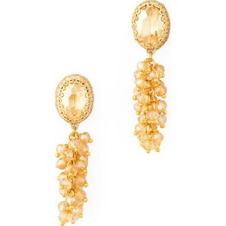 Deepa Gurnani Jemsa Drop Earrings in Champagne at Nordstrom