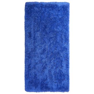 Beliani Beliani - Alfombra Peluda Azul De Pelo Largo 80 X 150 Cm Rectangular Con Mechones De Algod&oacute;n Cide