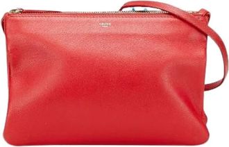 Celine Pre-owned Cross Body Bags, female, Red, Size: ONE SIZE Pre-owned Vintage Leather Cross Body Bag