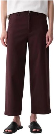Marc O'Polo Wide Broeken - Dames - Wijde Broeken - Bruin - XS - Broeken