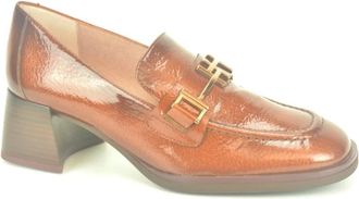 Hispanitas Leren Mocassins met Veters in Cognac - Dames - Pumps - Bruin - 39 EU - Leer - Schoenen