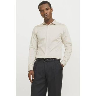 Jack & Jones PREMIUM super slim fit overhemd JJPRPARMA ecru