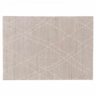 Oviala Alfombra rectangular con patr&oacute;n bereber gris claro 160 x 230 cm