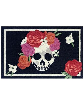 The Rug Market Floral Skull 22X36in Doormat
